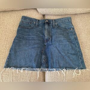 Madewell A line denim skirt